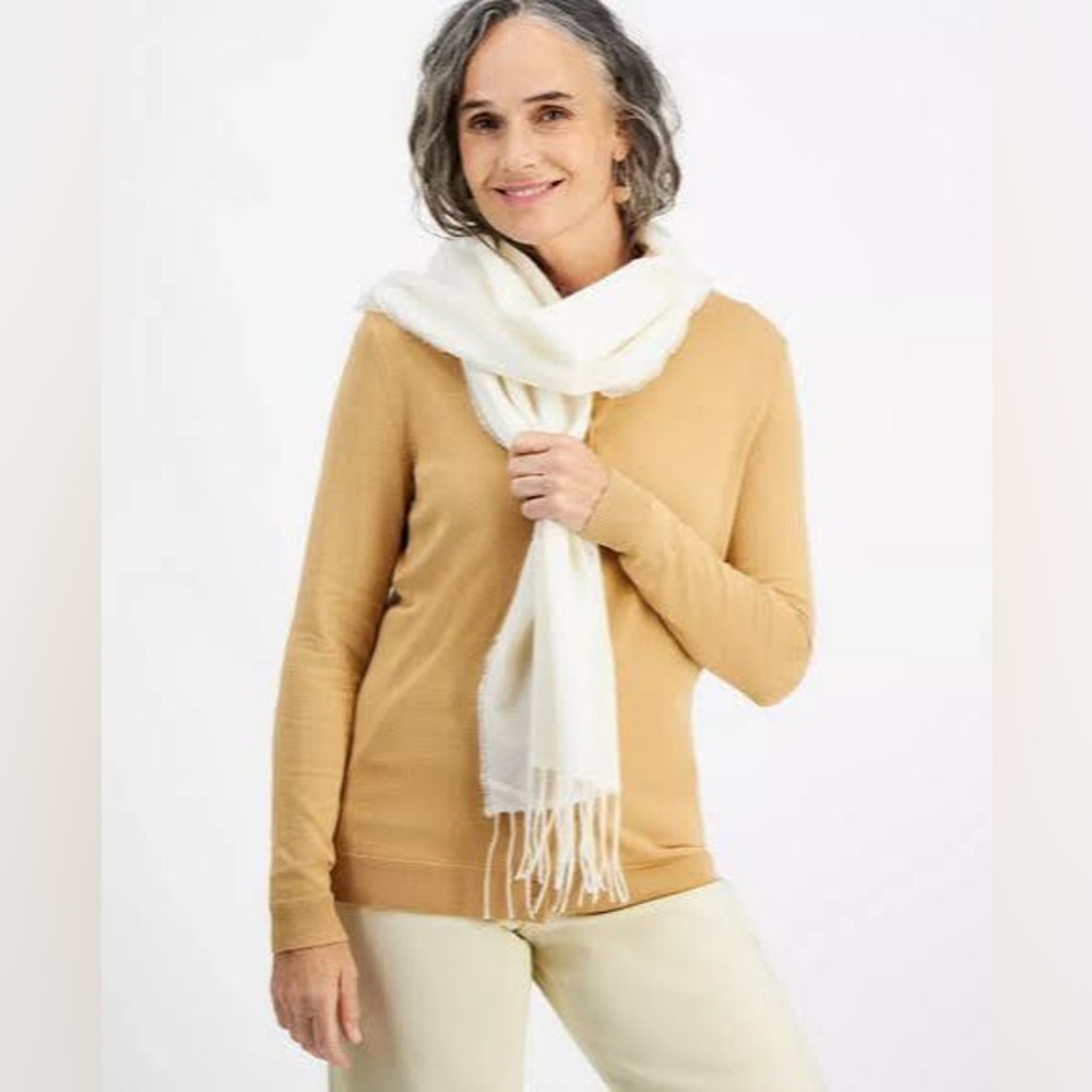 NWT Style & Co Ivory Fringe Scarf